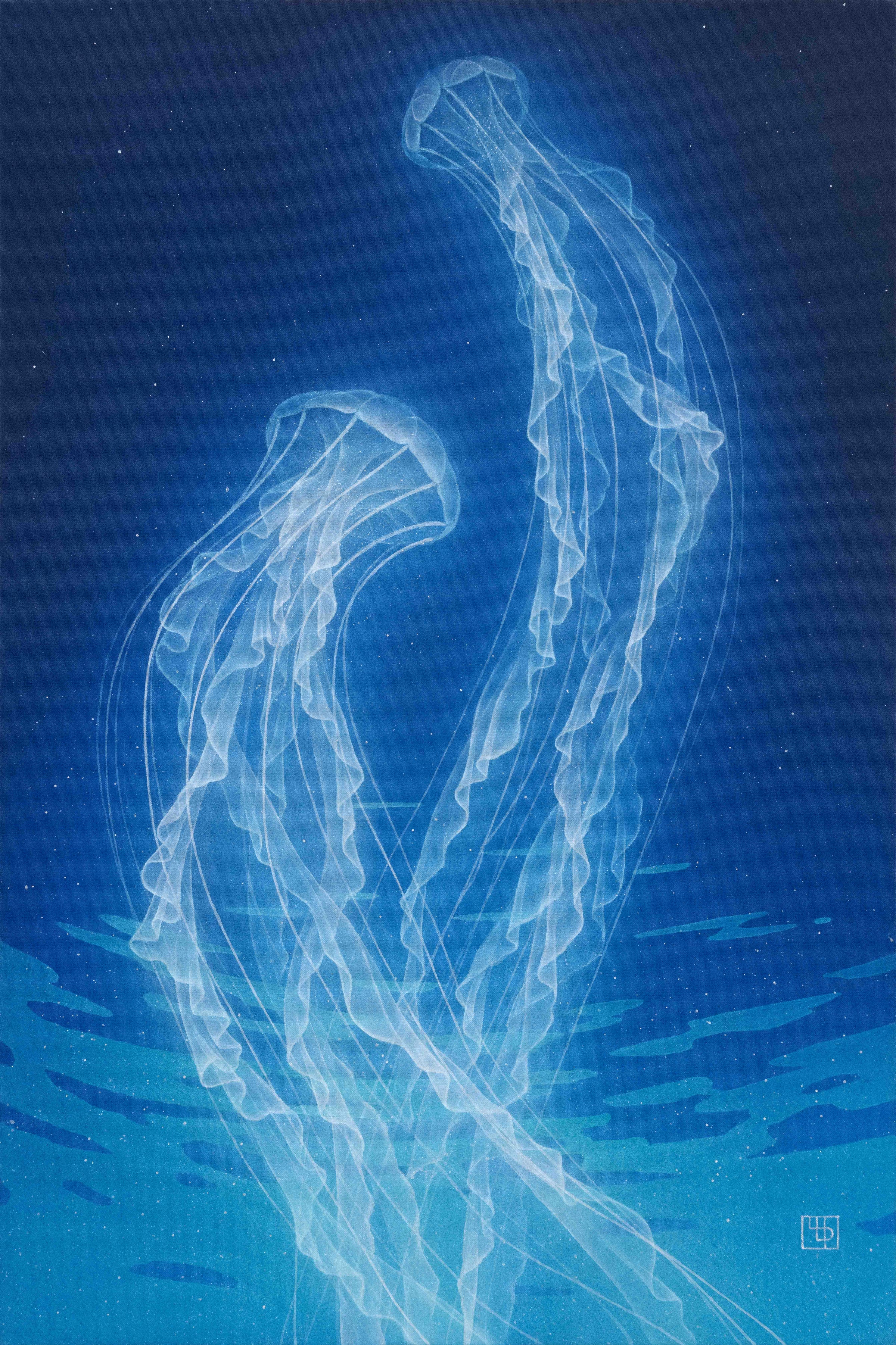 日本画　間瀬由加里　先導　F6号 日本画 間瀬由加里 先導 F6号 日本画間瀬由加里先導F6号