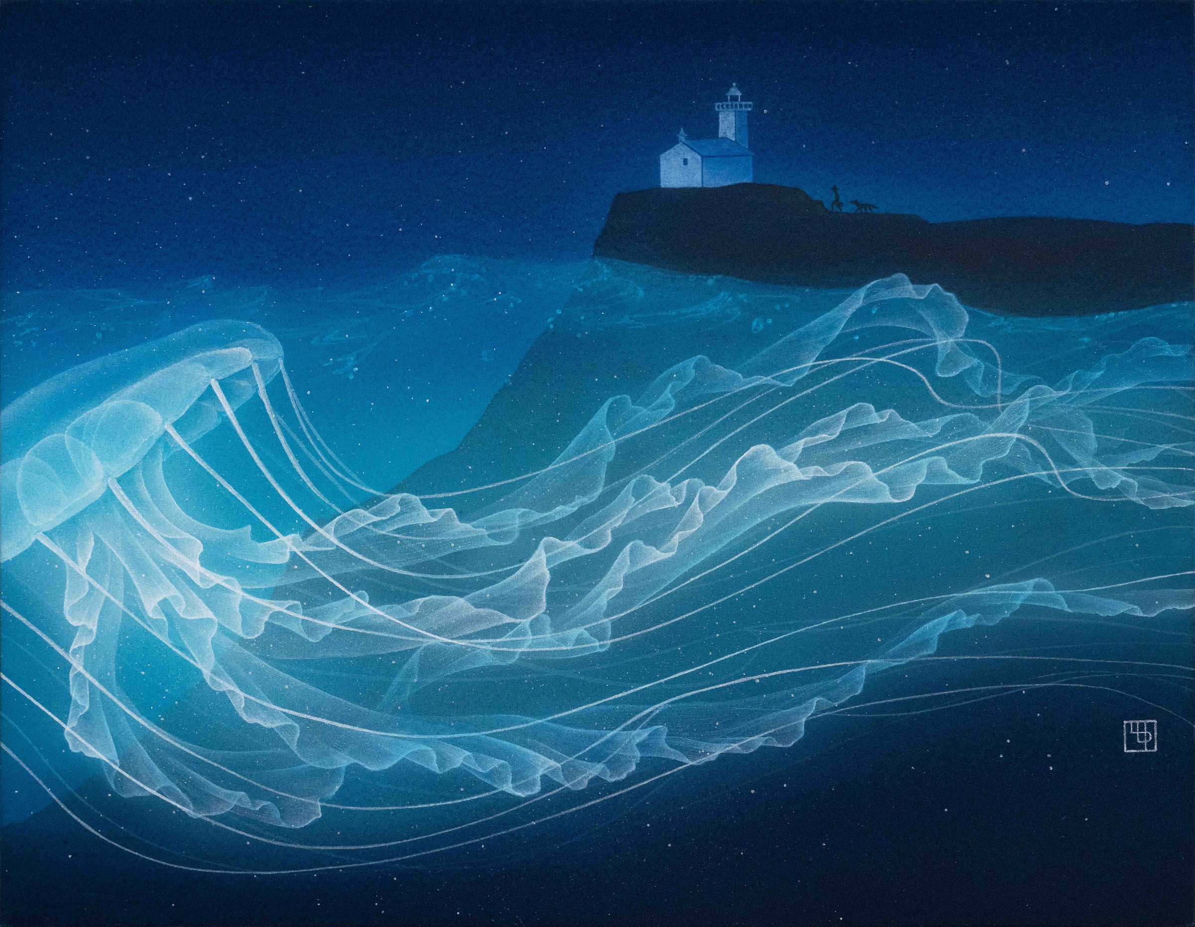 日本画　間瀬由加里　先導　F6号 間瀬由加里 波の鼓 F6 | OHMA GALLERY